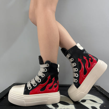 Fashion Sneakers Fire Sports Boots Skateboard Shoes