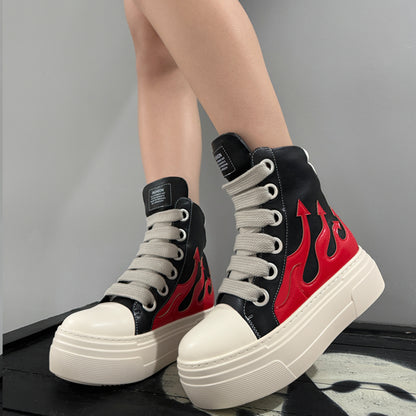 Fashion Sneakers Fire Sports Boots Skateboard Shoes