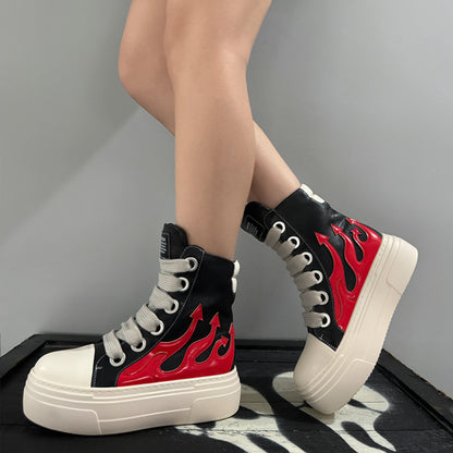 Fashion Sneakers Fire Sports Boots Skateboard Shoes