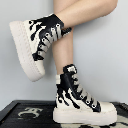 Women's Platform Ankle Boots Fire Sneakers Skateboard Shoes