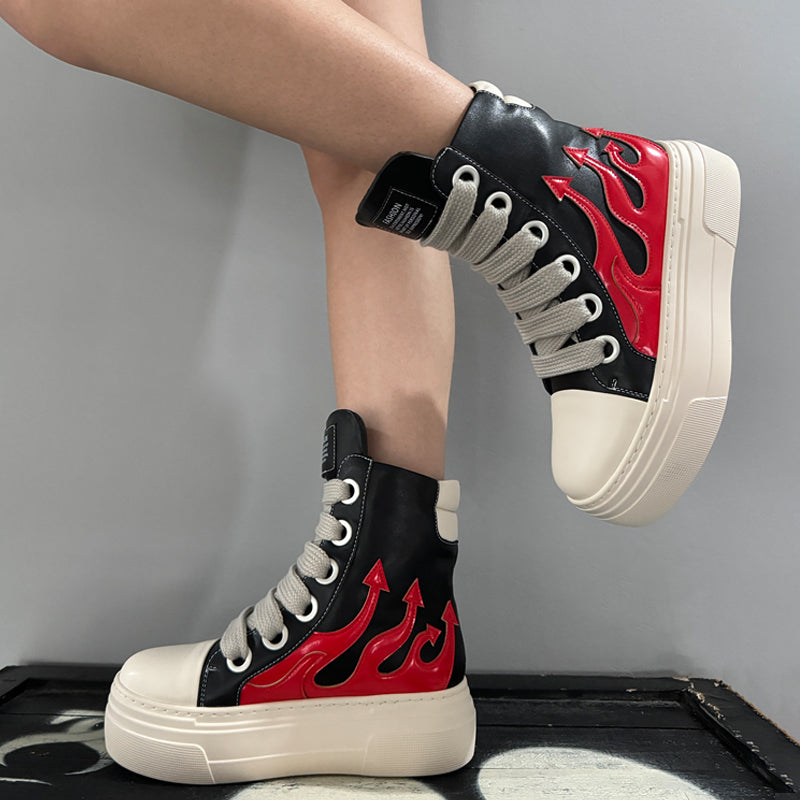 Fashion Sneakers Fire Sports Boots Skateboard Shoes