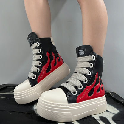 Fashion Sneakers Fire Sports Boots Skateboard Shoes